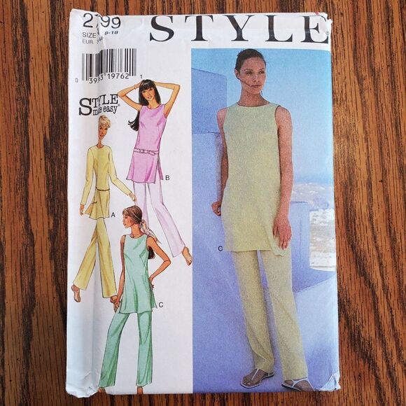 Vintage 90s Style Pattern 2799 Uncut Tunic Blouse Pants A 8-18 - Picture 2 of 3